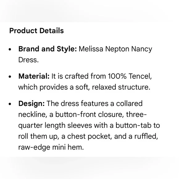 MELISSA NEPTON  Nancy ftencel denim dress  Size XL - Picture 17 of 17